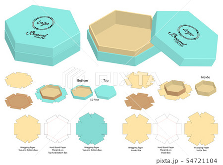 Box packaging die cut template design. 3d mock-up 54721104