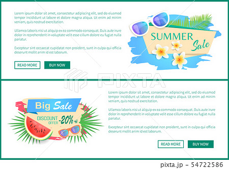 Big Sale Discount Posters Set Vector Illustration Big Sale Discount Posters Set Vector Illustration 54722586