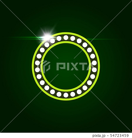 Casino and resort Letter O. Luxury letter with gems. Glowing effect, highlight on letter border 54723459