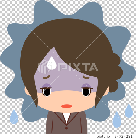 思い詰めた様子のスーツの女性 54724281