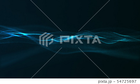 Abstract digital blue color wave with flowing Abstract digital blue color wave with flowing 54725697