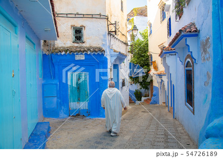 モロッコ 青い町　シャウエン 54726189