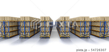 Rack in warehouse Rack in warehouse 54726307