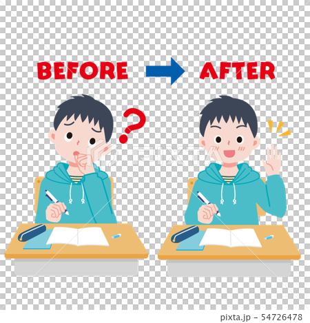授業がわかるようになった子供のイラスト 54726478