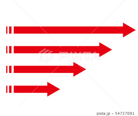 矢印 アイコン 矢 線 アップ グラフ 横のイラスト素材