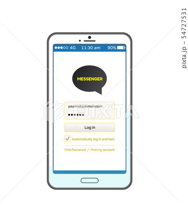 Messenger App Account Entering, Log in Start Page 54727531
