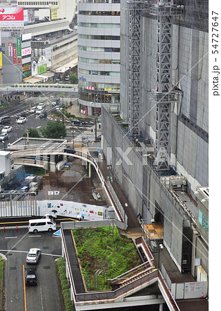 駅前再開発　解体される旧三宮ターミナルホテルと駅前の風景　 54727647