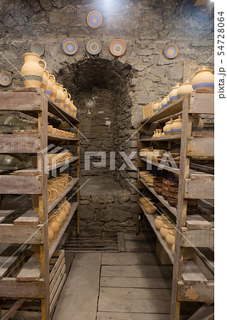 workshop manufacture pottery products shelves 54728064
