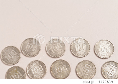 昔の100円硬貨 54728391