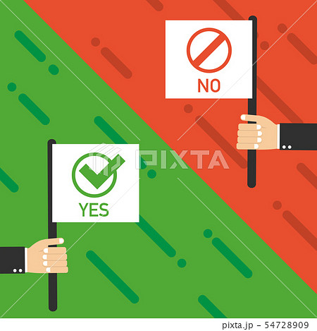 Flags Yes and No. Vector illustration Flags Yes and No. Vector illustration 54728909