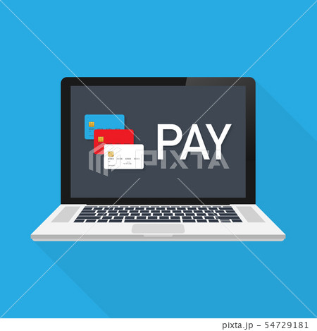 Pay online concept on modern technology devices Pay online concept on modern technology devices 54729181