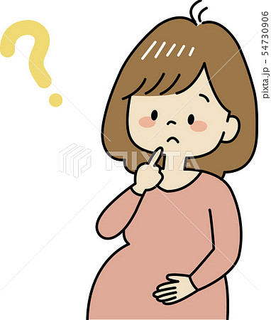 疑問に思う妊婦 54730906