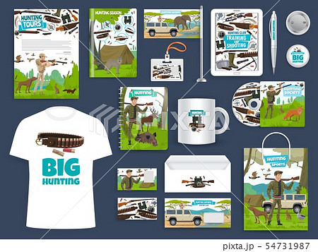 Corporate identity template of hunting club 54731987