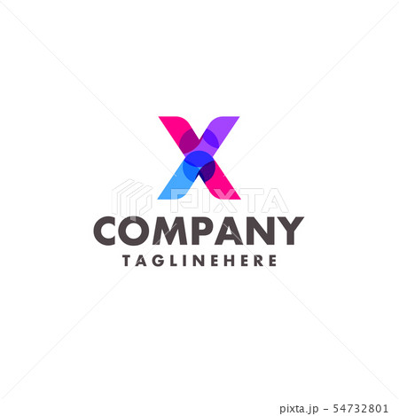 abstract colorful letter X logo design for 54732801