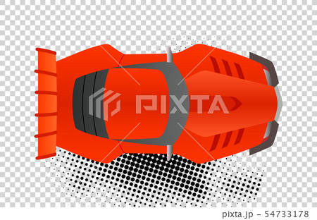Red sport car top view vector illustration. Flat design auto. Illustration for transport concepts Red sport car top view vector illustration. Flat design auto. Illustration for transport concepts 54733178