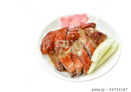 roasted duck meat and pickled ginger  54733187