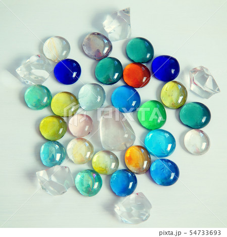 Multicolored glass round crystals Multicolored glass round crystals 54733693