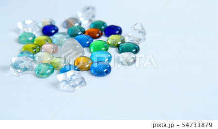 Multicolored glass round crystals Multicolored glass round crystals 54733879