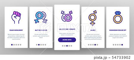 LGBT, LGBTQ Movement Linear Vector Onboarding 54733902