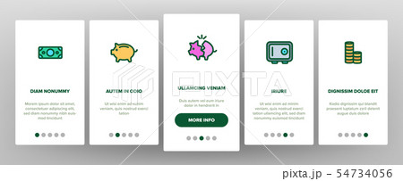 Money Savings, Banking Linear Vector Onboarding 54734056