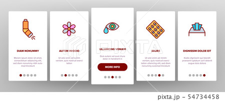 Pollen Allergy Symptoms Vector Onboarding 54734458