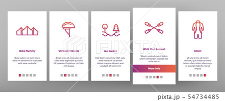 Rafting Trip, Sport Linear Vector Onboarding 54734485