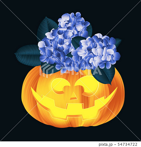 Carved Halloween pumpkin head jack lantern 54734722