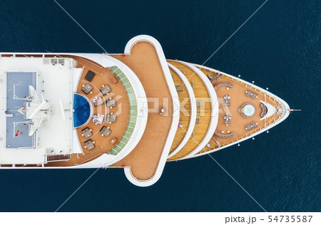 Dubrovnik, Croatia. Aerial view at the cruise ship 54735587