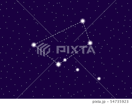 Norma constellation. Starry night sky. Cluster 54735923
