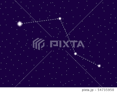Caelum constellation. Starry night sky. Cluster Caelum constellation. Starry night sky. Cluster 54735950