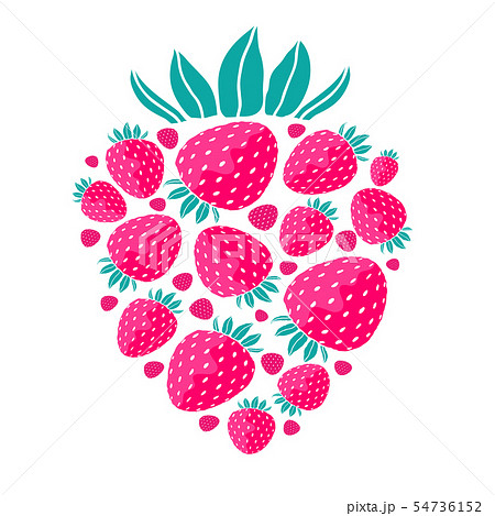 strawberry on white background 54736152