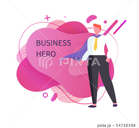 Business Hero Person in Suit, Superhero Vector 54736398