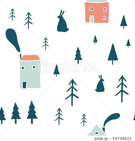 Seamless landscape pattern Seamless landscape pattern 54736622