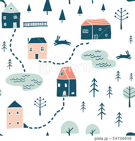 Seamless landscape pattern 54736656