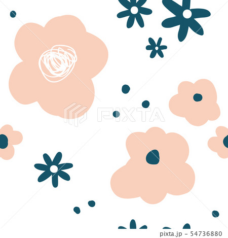 Flower simple minimalistic seamless pattern Flower simple minimalistic seamless pattern 54736880