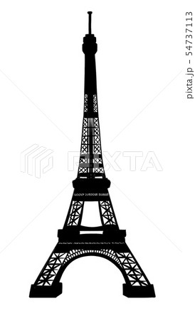 eiffel tower black silhouette 54737113