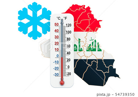 Extreme cold in Iraq concept. 3D rendering 54739350