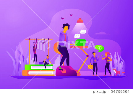 Fitness-focused workspace concept vector illustration 54739504