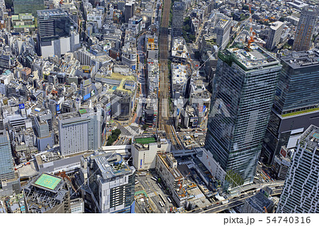 渋谷駅上空／空撮 54740316