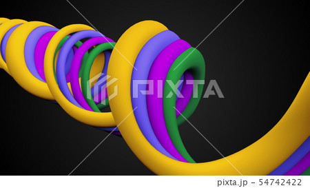 Simple wavy bend lines are in space, 3d render computer generated background Simple wavy bend lines are in space, 3d render computer generated background 54742422