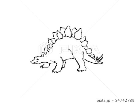 恐竜のクレヨン画 54742739
