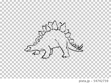 恐竜のクレヨン画 54742739