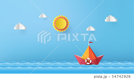 paper sailing boat 54742926