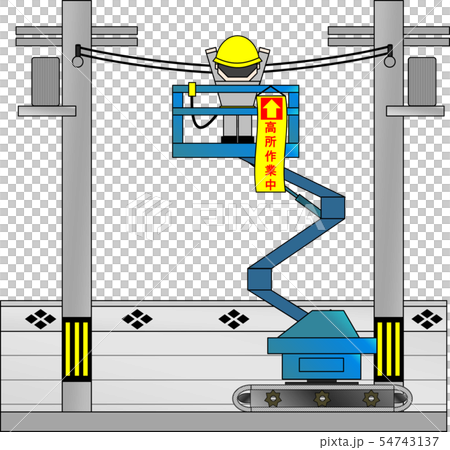 High place work vehicle (during high place work) 54743137