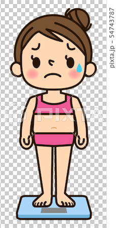 ダイエット前の女性 ダイエット前の女性 54743787
