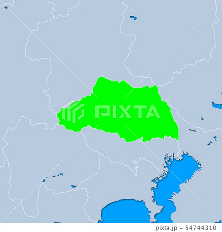 埼玉県地図のイラスト素材