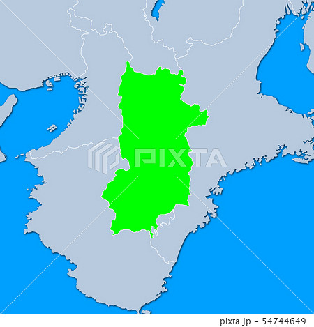 奈良県地図のイラスト素材