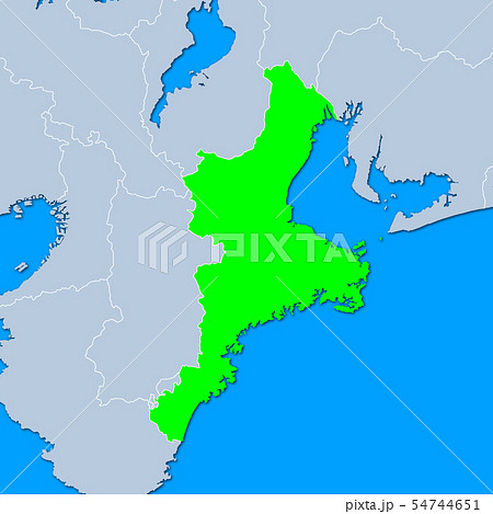 三重県地図のイラスト素材