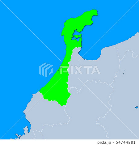 石川県地図のイラスト素材