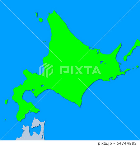 北海道地図のイラスト素材